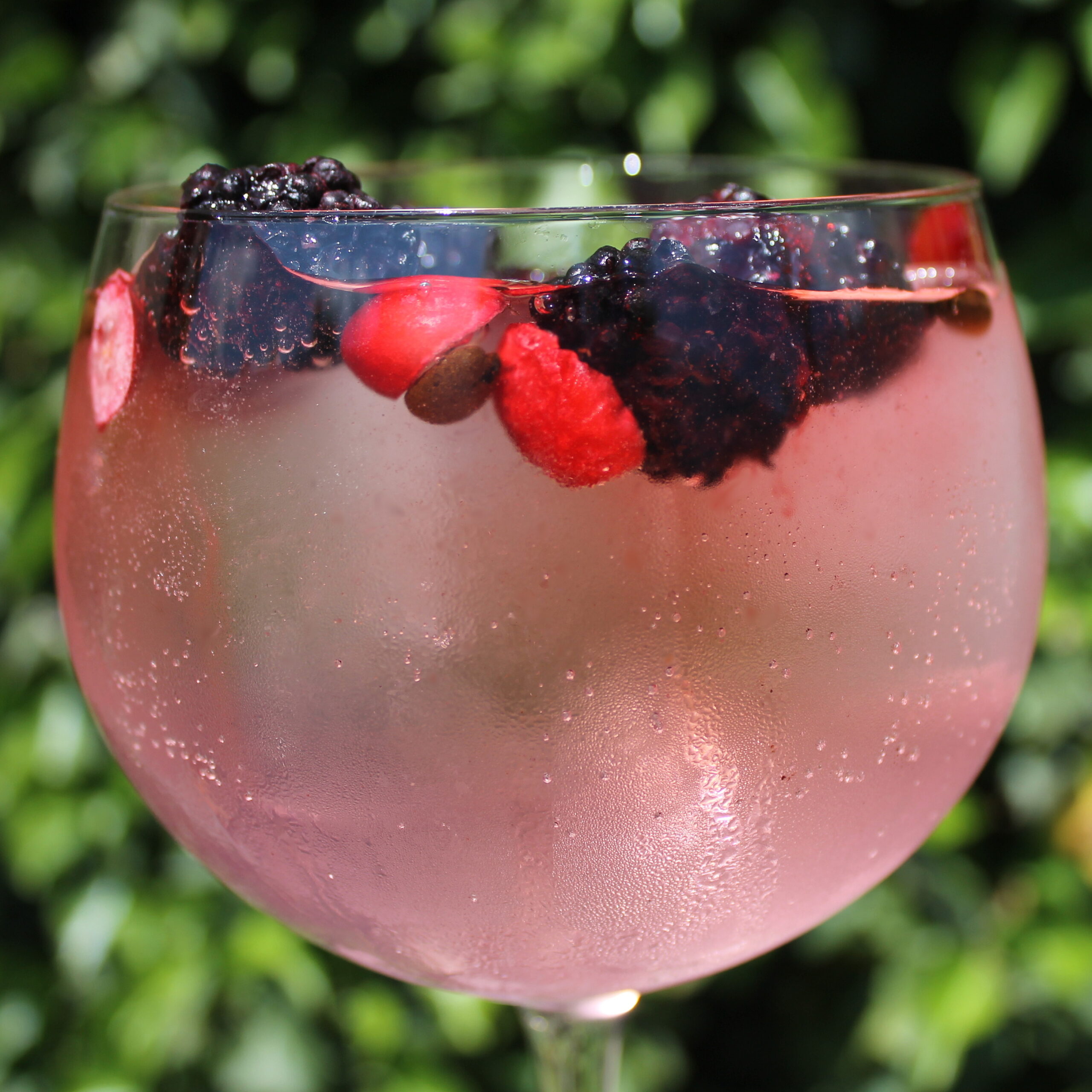 MOM gin & Double Dutch Cranberry tonic s ostružinami, brusinkami a kávovými zrny